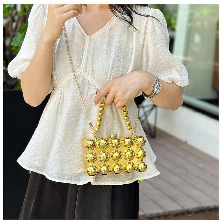 2024 Summer Egg-Shaped Acrylic Evening Bag: Trendy European & American Chain Crossbody