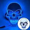 LED Light Halloween Skull Mask Horror Luminous Skull Mask LED Cold Light Mask  Halloween Party