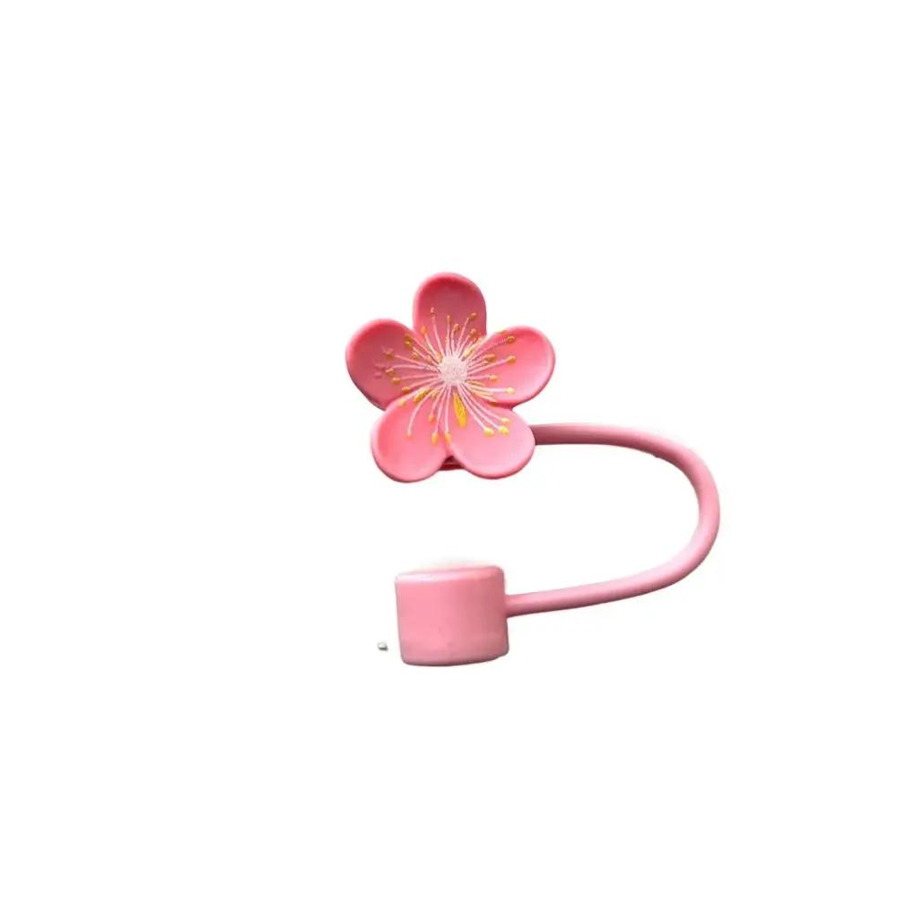 Portable Flower Straw Tips Covers Dust-Proof Good Sealing Straw Cover Cap Party Supplies Straw Topper for 10mm Straw