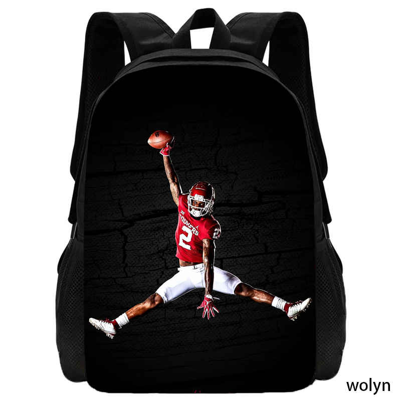 Mochila American Footabll Children Backpack ,School Bags for Boys ,Light Weight & Durable School Backpack with Soccer Player