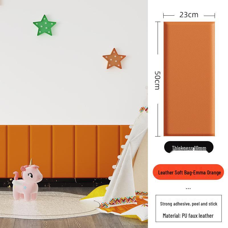 Self-adhesive Linen Upholstery Wall Sticker Cushion: Child-Safe Bedside Headboard and Tatami Surround