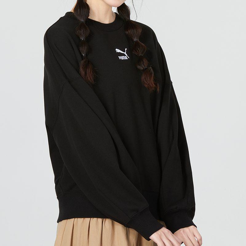 PUMA Sweatshirts Women's Black Crew Neck Moderate Other 673570-01