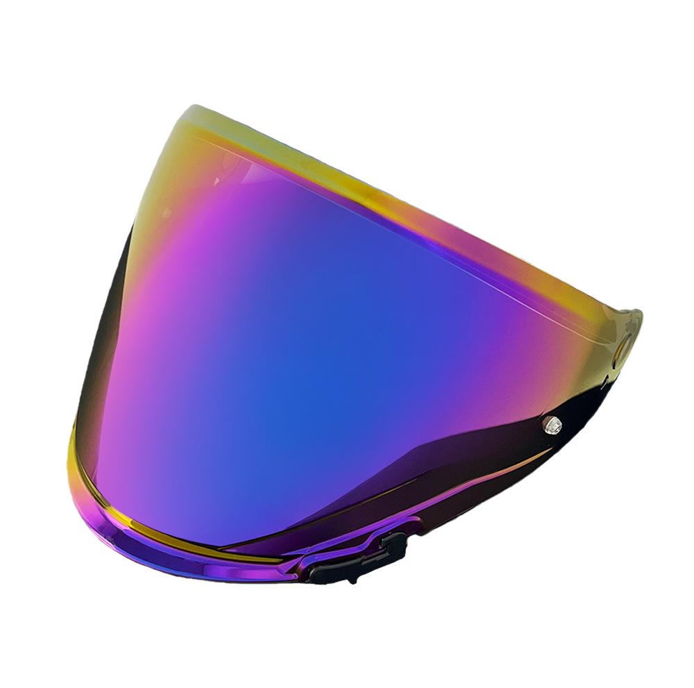 OF603 Motorcycle Helmet Visor: Compatible with OF603 Half Helmet, UV Protection, Plated Mirror Surface for Day & Night Use