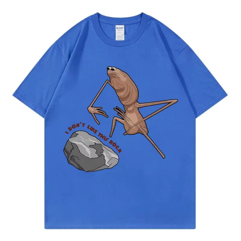I Don't Like This Rock Marcus The Worm Funny Meme T-shirt Men's Women Casual Short Sleeve T-shirts High Quality Fashion T Shirts
