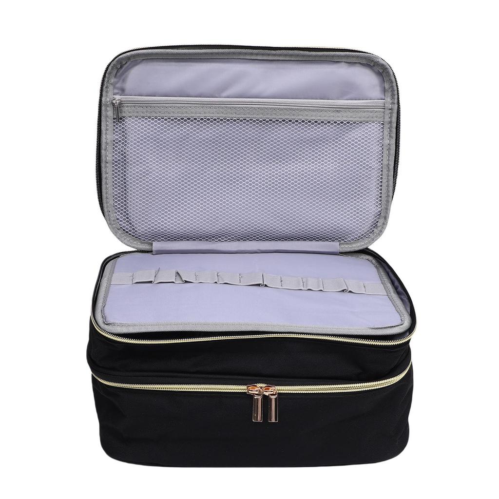 Sewing Supplies Storage Bag 2 Layers Oxford Cloth Sewing Accessories Organizer Bag with 4 Detachable Dividers for