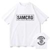Sons of Anarchy SAMCRO Trend Men Clothes Fashion T-Shirts Streetwear 100% Cotton Loose Tops Breathable Tee