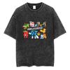 Funny Italian Brainrot Vintage Washed Tshirt Six Seven  Number Tshirt Men Women Casual Oversized Streetwear Male Casual Tees