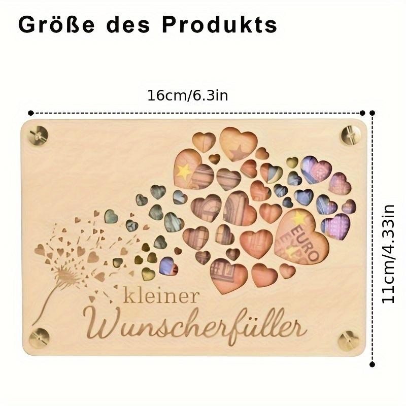 

Wooden Cash Greeting Card Gift - Unique Love Design, Suitable for Birthdays,Weddings, Adult Ceremonies,Travel Confirmation Gifts
