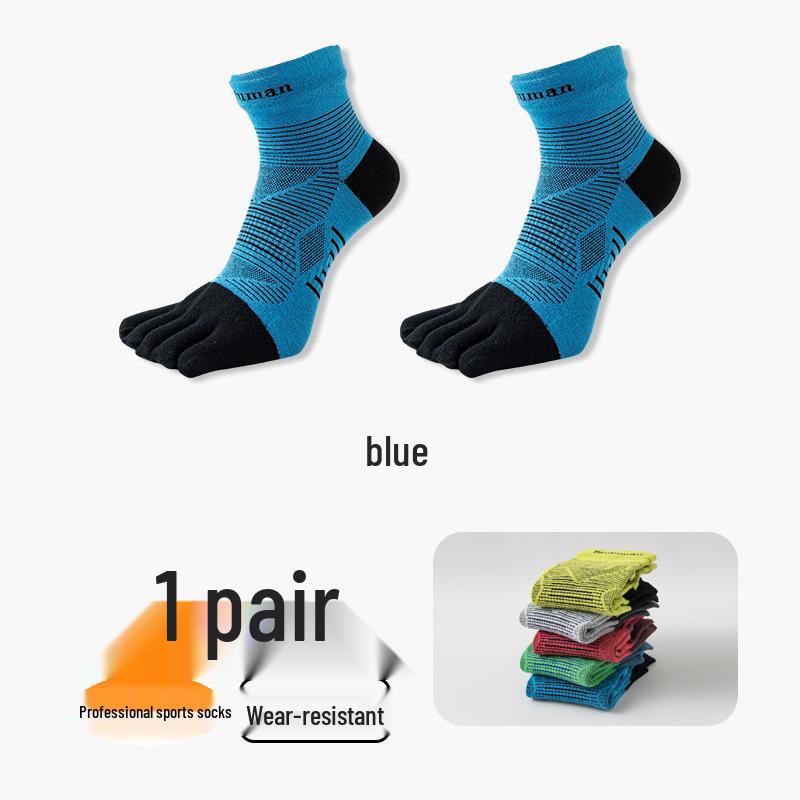 Herren- und Damen COOLMAX Zehensocken Schnelltrocknend Atmungsaktiv Schweißabsorbierend Wadenlang für Fitness und Outdoor-Laufen.