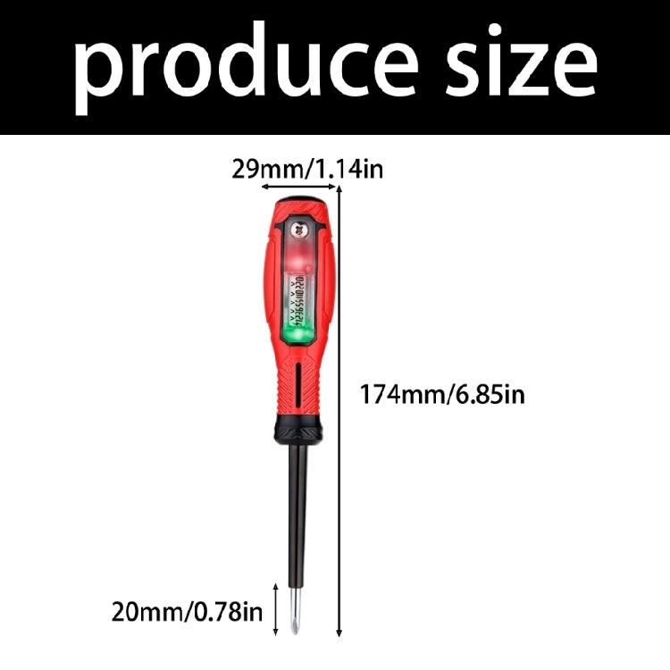 Electrician Voltage Tester Feature Audible Alerts Twin Color Light Warning None Contact Detection Magnetic Tip Included