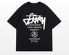 American Design Letter Printing Cotton Short Sleeve T-Shirt Men's Summer Trend Loose Casual Couple Heavy Top Graphic T Shirts