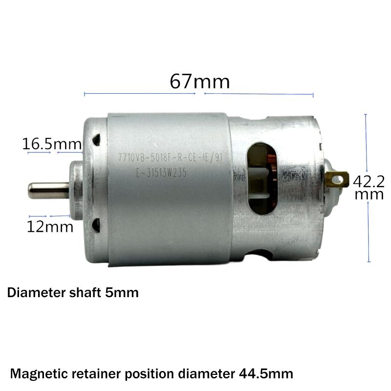 42Mm Rs-775Vc Motor Dc 24V-36V 11800Rpm High Speed Power Front Ball Bearing 775 Motor For Electric Tool Drill Saw
