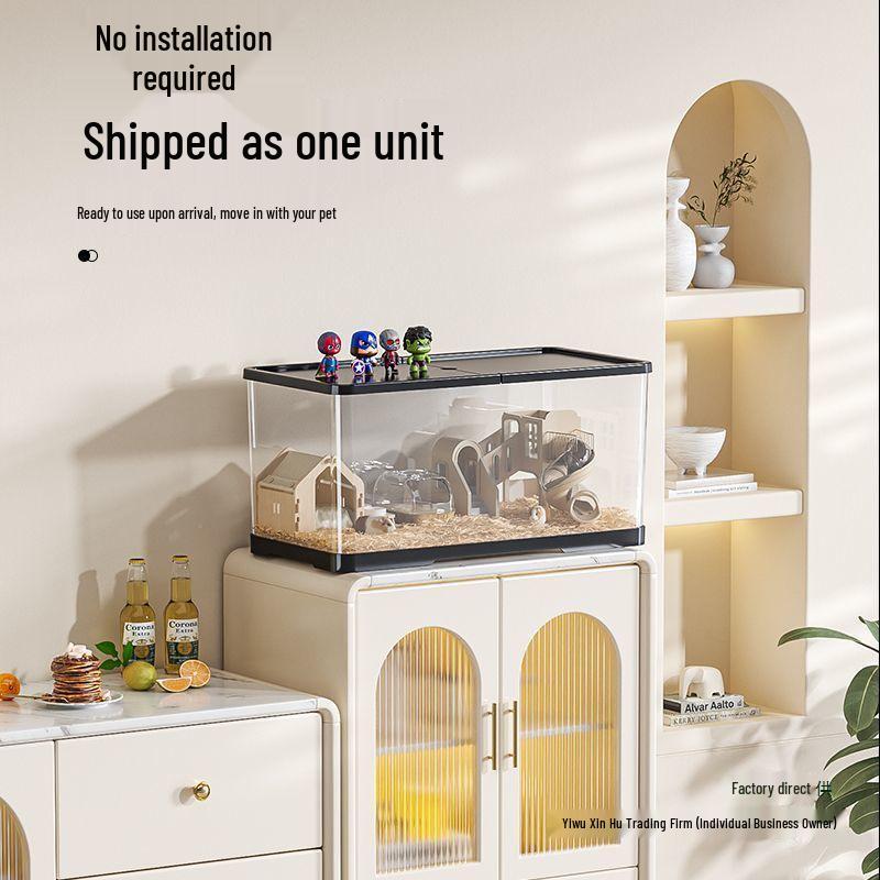 Golden Hamster Luxury Acrylic Villa - Transparent Breeding Cage with Spacious Bedroom