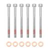 6pcs Fuel Injectors Copper Sealing Rings & Holder for W203 W204 W169 W164 W212 6110170060 A0009902907 6119900122 9902812