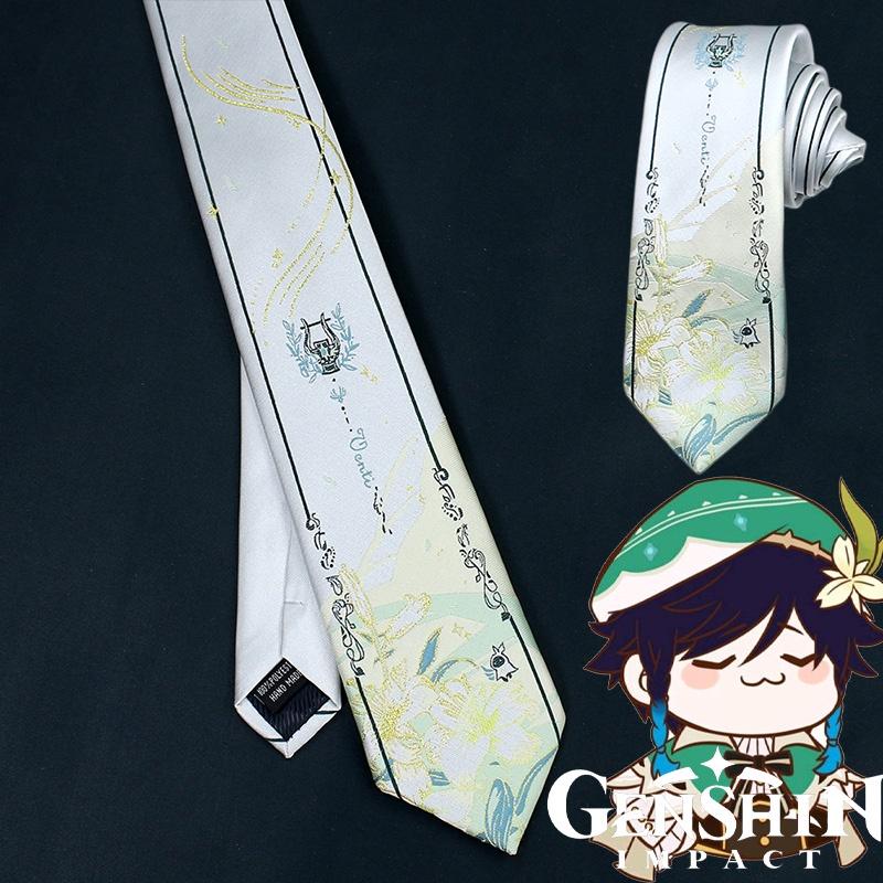 Genshin Impact Originalspiel Bard Windy Necktie Anime-Stil Krawatte für Jkdk Schulmode