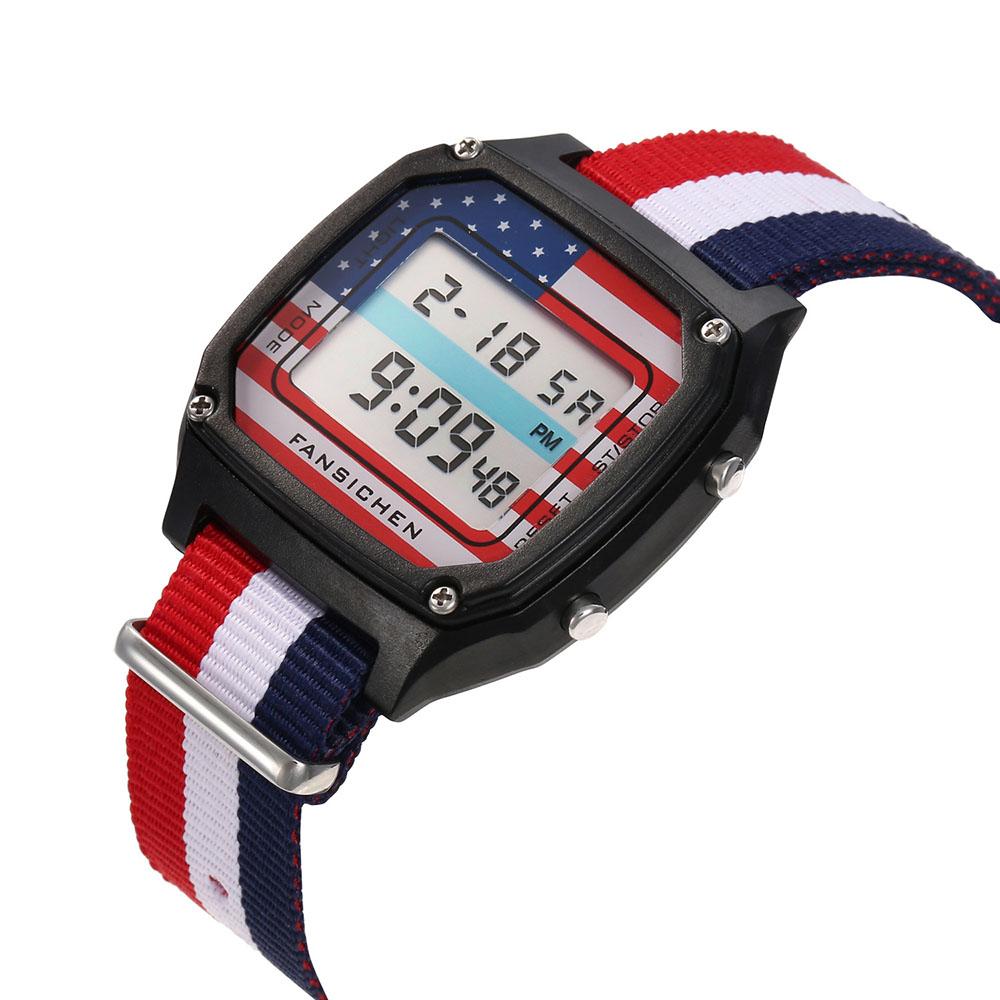 Classic Chronograph Plastic and Nylon Sports Digital Watch Digital Watch