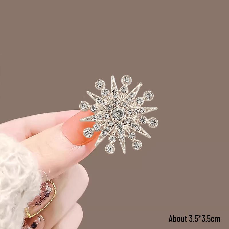 Брошь-гексаграмма высокого класса: Трендовая булавка от непристойности для женских костюмов и пиджаков серебряный