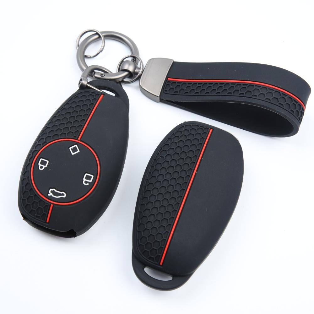 Key Fob Cover for Leapmotor T03 S01 C11 C01 with Keychain Silicone Full Coverage Protective Case Anti-Scratch Guard Shockproof Protection