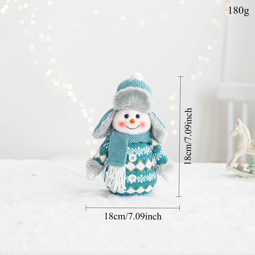 

1pcs Christmas Decorations Knitted Non-woven Snowman Little Doll Cute Doll Christmas Counter Ornament Window Layout