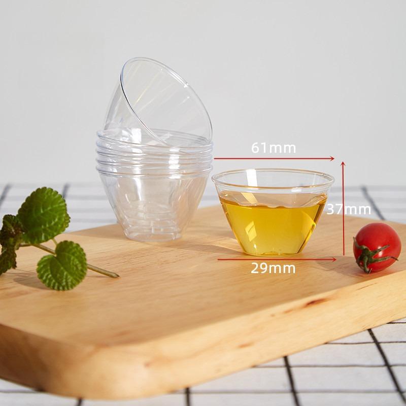 10pcs 50pcs 2oz Disposable Transparent Tea Cups PS Hard Plastic Birthday Party Drink Cups Thickened Aviation Cup Party Cocktail Glass Jelly Cup