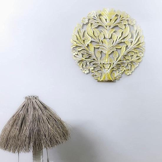 60.96cm Handmade Wood Round Distressed Finished Wall Decor Home Decor Gift