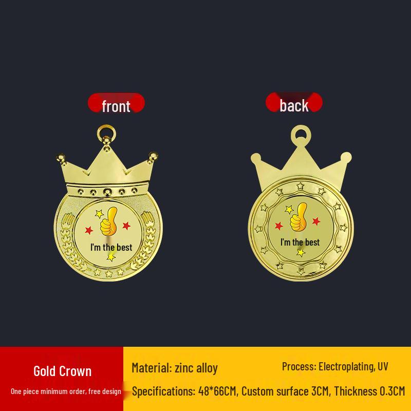 Kindergarten Sports Custom Metal Medals: Gold, Silver, Bronze Honor Plaques for Marathon Competitions.