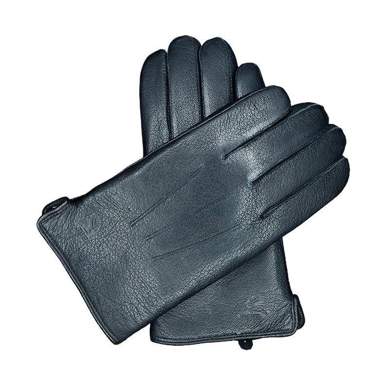 Men s Genuine Leather Fur-Lined Winter Gloves Large/10.5