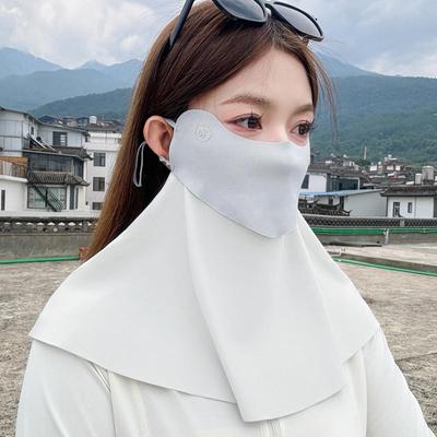 1PC 3D Ice Silk Sun Protection Mask for Women UPF50+ Anti-UV Balaclava Scarf Summer Outdoor Cycling Hiking 360° Face Neck Cover