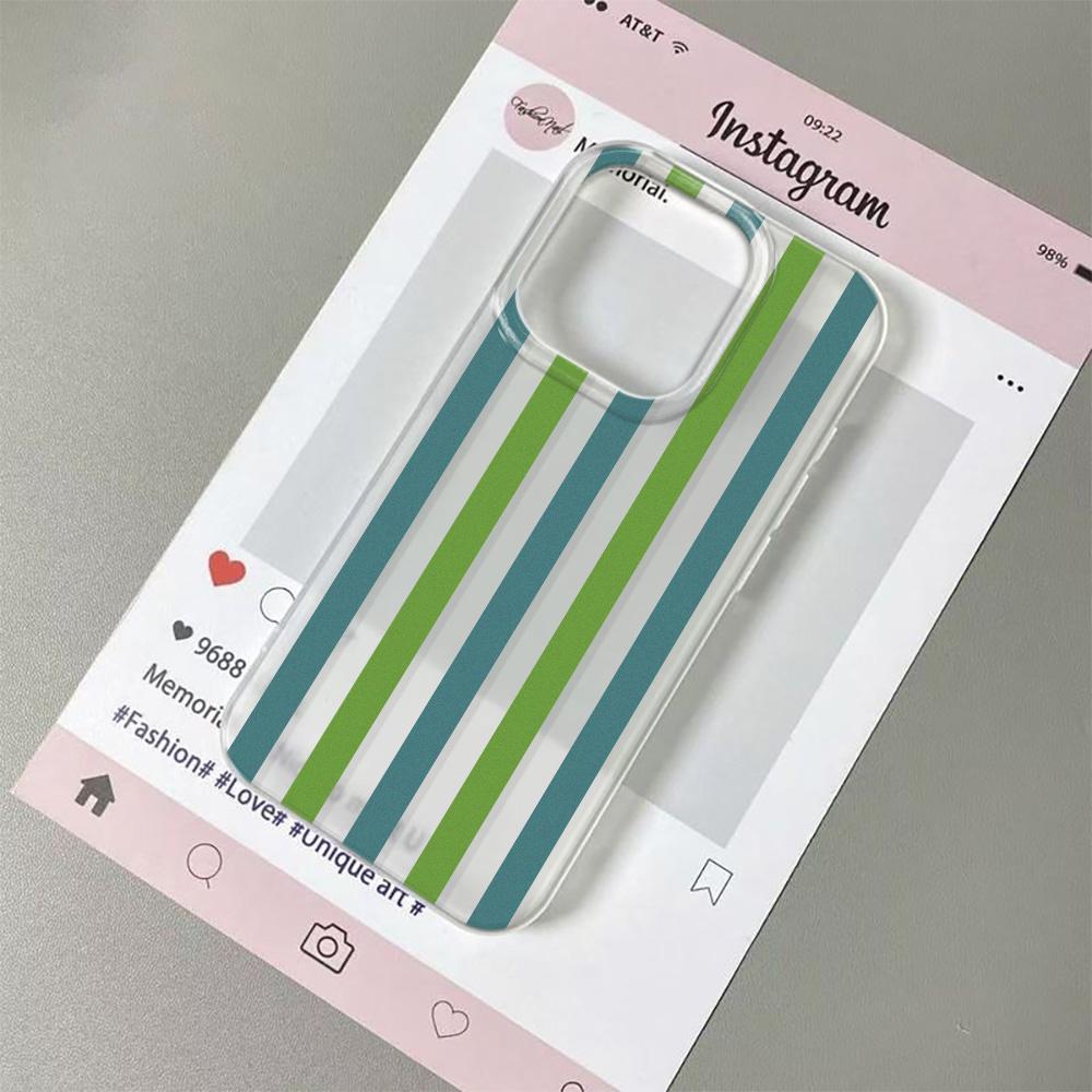 Colorful Vertical Stripes Phone Case For IPhone 11 13 14 PIus 15 12Pro Case 16 17 Pro Max 17Air Case Shockproof Clear Soft Case