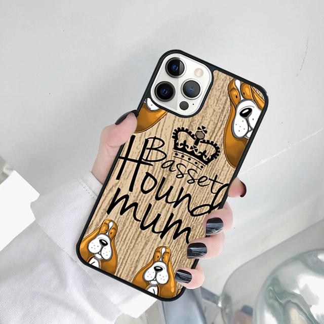 

Basset Hound Dog Phone Case Cover For iPhone 17 Air 15 Pro MAX 16 Plus 14 11 12 13 Coque iPhone 15