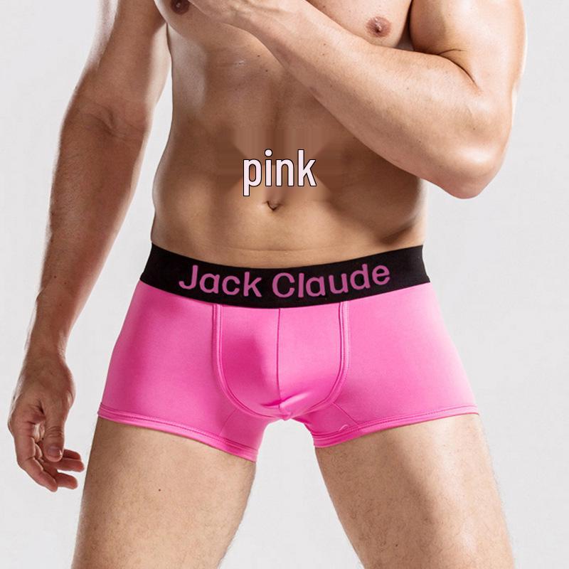 Men's Ultra-Fine Fiber Boxer Briefs with Mid-Waist and Concave-Convex Design