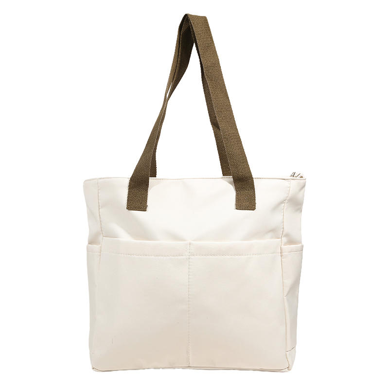 

Женская сумка Оксфорд через плечо Однотонная Большая вместимость Сумки-тоут Универсальная сумка для поездок Студенческая Простой ленивый стиль Повседневная модная сумка Предметы первой необходимости One Size грязно-белый