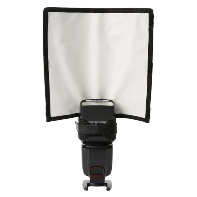 Portable Bounce Reflector With Rotatable Flash Bounce Panel For DSLR Flash Diffuser Light Optimization