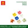 313Pcs/lot 39262 Crown Eggshell with 5 Points Building Blocks Moc Flower Accessories Compatible with Brick DIY Parts Toys
