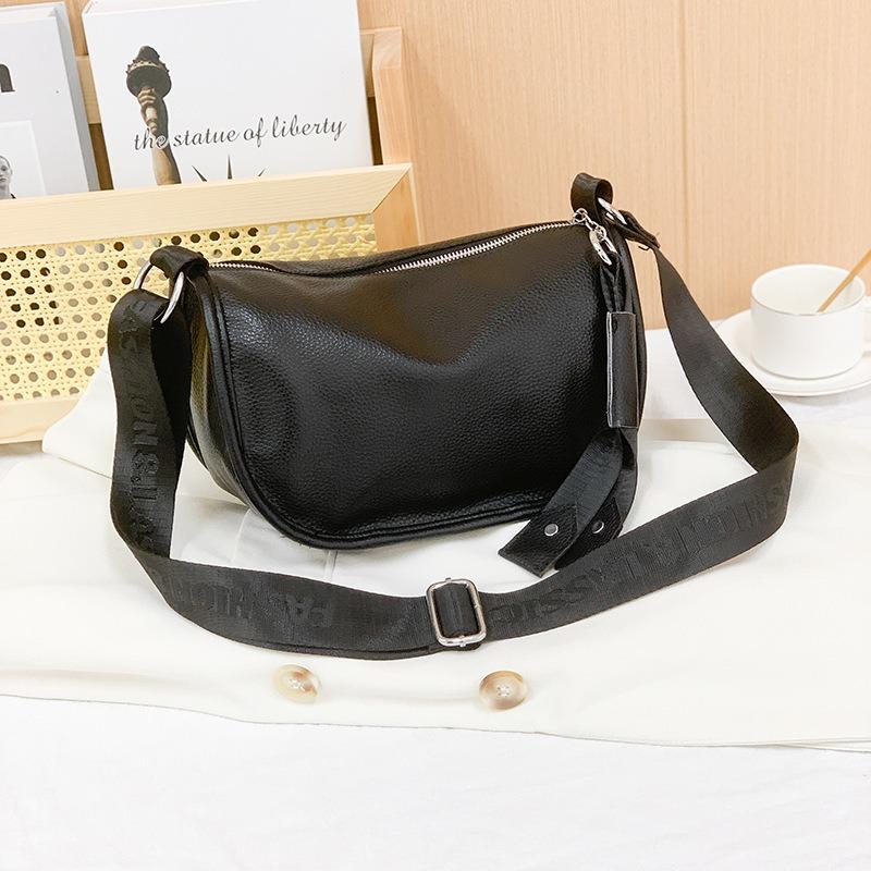 New first-layer cowhide single shoulder messenger soft leather small bag women's shell bag fashionable and casual versatile commute