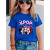 Kids T-shirt Cartoon Print T-shirt Fashion Casual Short Sleeve Tees Summer Girl Tees Tops Clothing