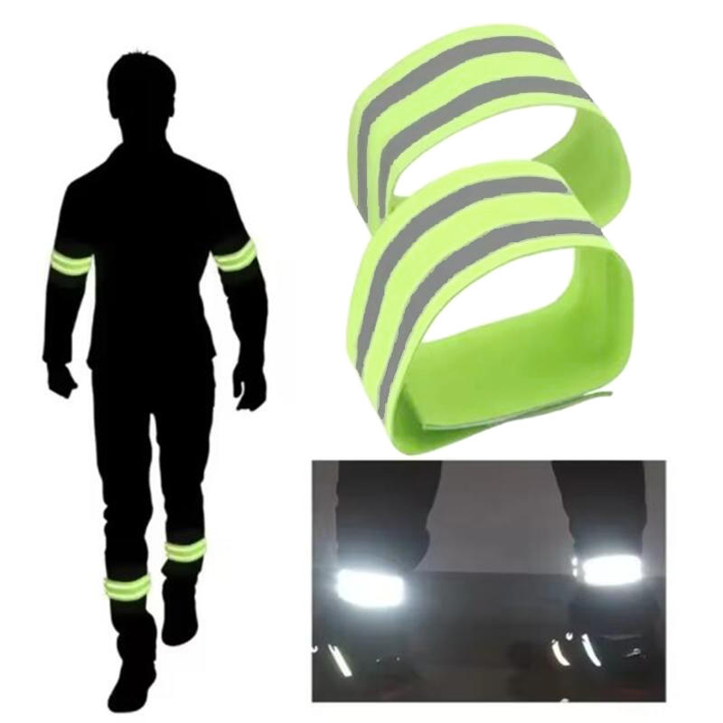 1-2PCS High Visibility Reflect Straps Bands For Night Walking Cycling Running Wrist Arm Ankle Leg Safety Reflector Tape