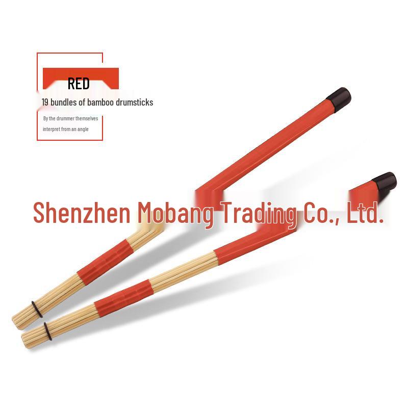 Professional Bamboo Drum Brushes - 19-Bundle Wooden Drumstick Accessories Bundle Stick красный