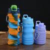 Compact Silicone Foldable Water Bottle - 500ml Portable Sports Bottle for Outdoor Activities