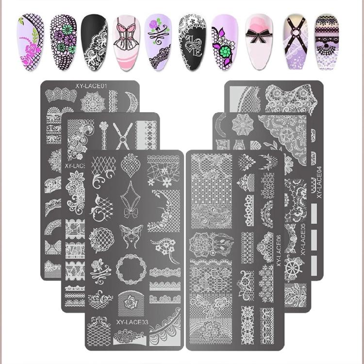 Nails Stencil Stamp Flowers Nails Stamping Templates French Nails Stamping Plates Nails Art Stencils for Nails Salon