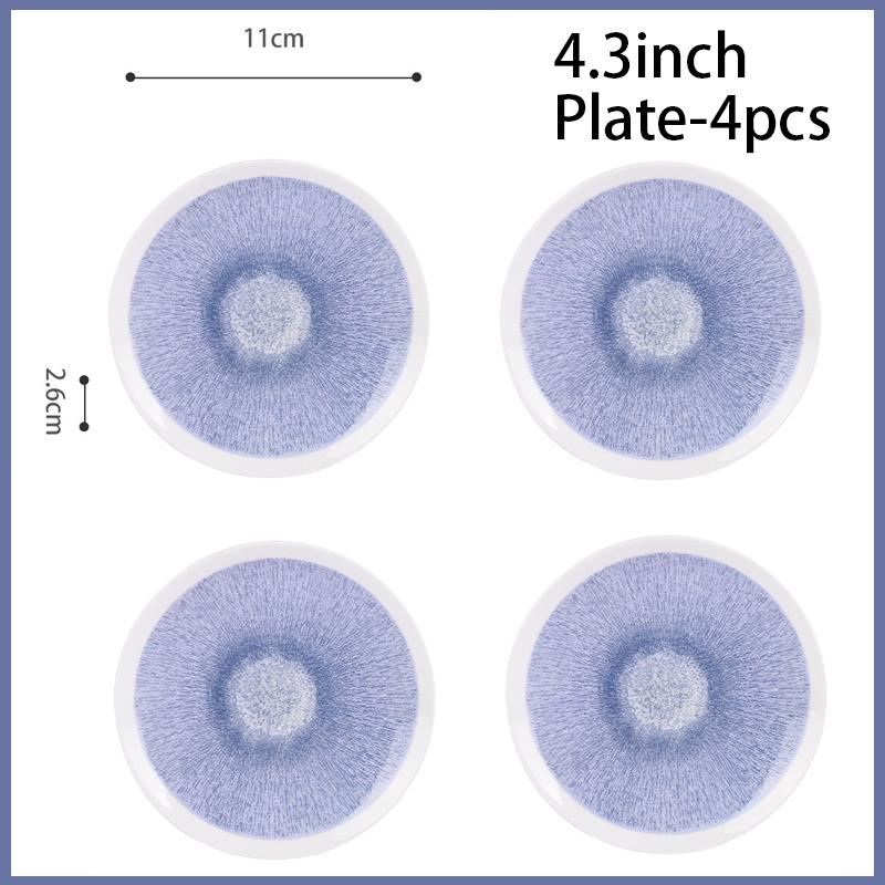 Fioletowe Źrenice Wzór Ceramika Zastawa Stołowa Chińska Starożytna Talerz na Przekąski Owocowe Miseczka do Przypraw Naczynie na Masło Zastawa Stołowa Kuchenna