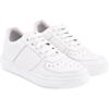 Women'S Platform Sneakers Colorblock Lace-Up Trainers With Thick Soles Fashion Casual Walking Shoes White-Eu36