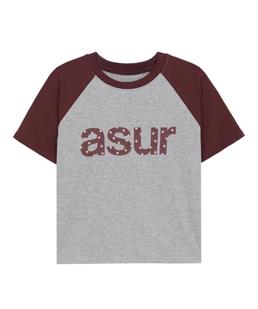 Aejeuyua Logo Raglan T-Shirt Melange