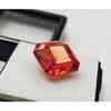 Orange Color Sapphire 10 Ct Square Cut Beautiful Certified Loose Gemstone