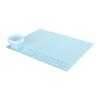 Silicone Painting Mat with Water Cup Washable Protruding Scale Line Silicone Art Mat for Children