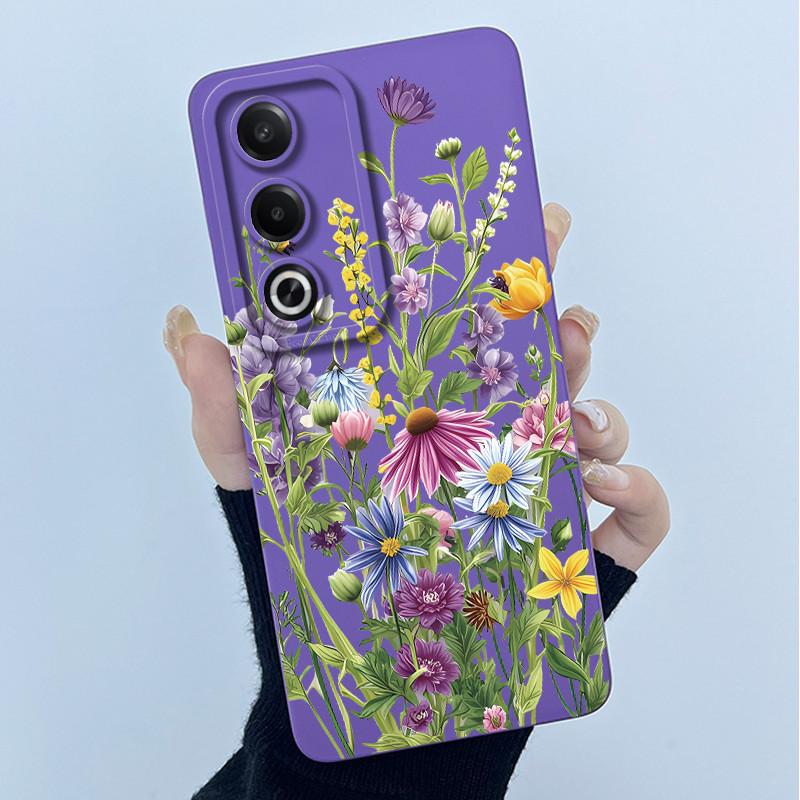 For OPPO A80 5G Case Fashion Simplicity Flower Soft Silicone Back Case For OPPO A80 5G CPH2639 Phone Cover OPPOA80 A 80 Fundas