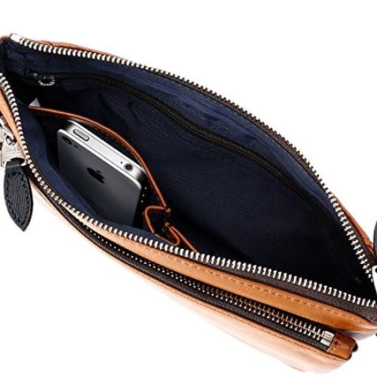 Cowhide Leather Clutch Shoulder Bag for Men [TAKEO KIKUCHI] No.737111 (Black)