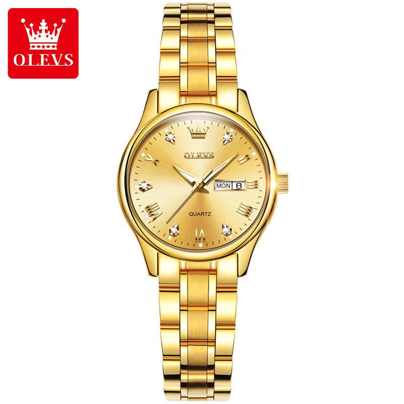 

Oulishi Women s Fashion Waterproof Diamond-Set Quartz Watch – Luminous & Trendy