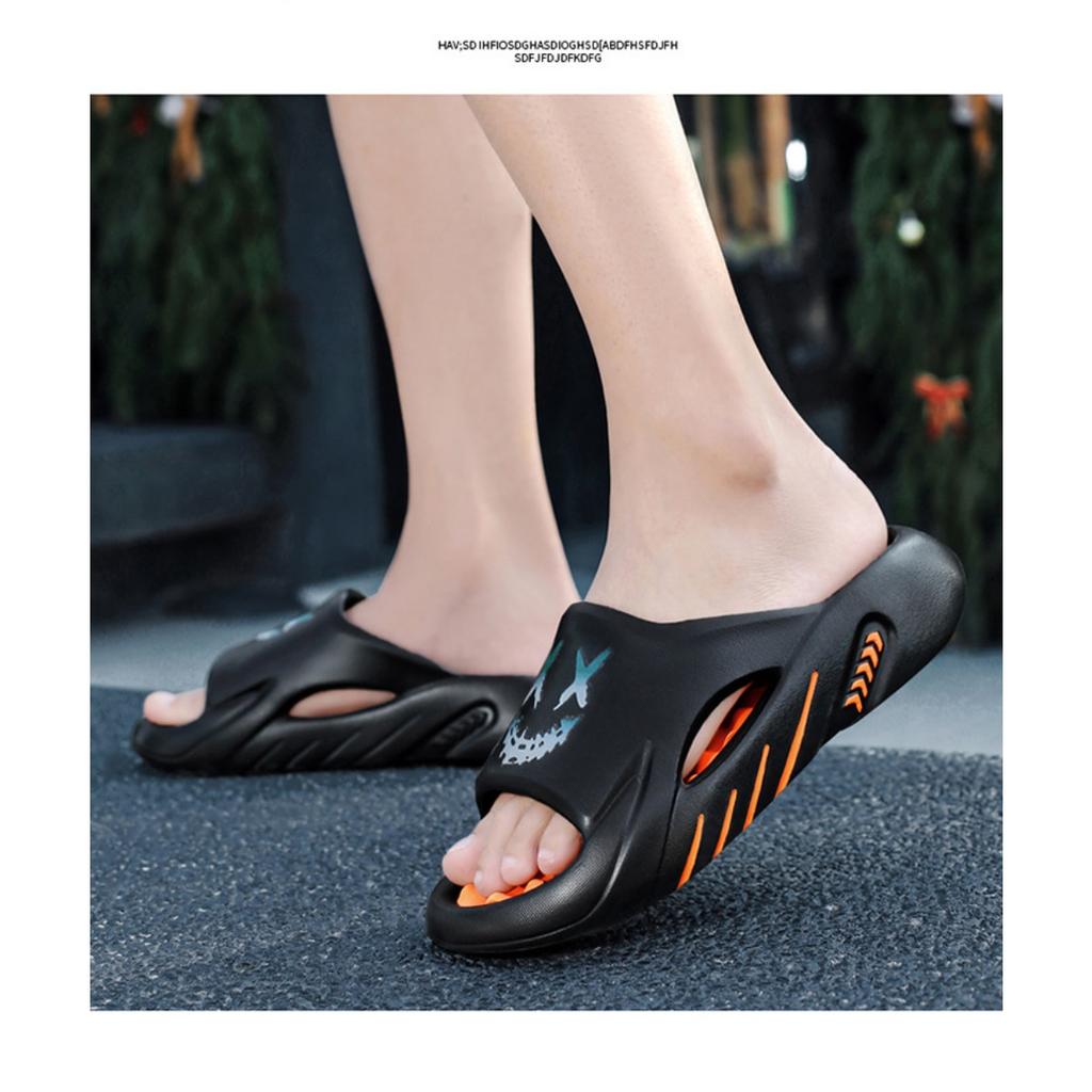 Slippers Men's Summer Home Indoor, Foot Massage Flip-flops Outside Wear Non-slip Fashion Sports Large Size Beach A Word Drag