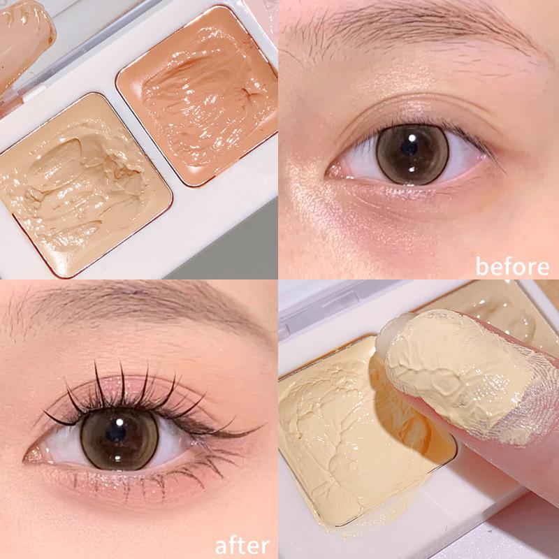 Xixi Concealer Cream: Perfect for acne scars, dark circles, and tear troughs. Moisturizing, natural, and available in five shades for beginners.